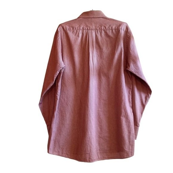 Michael Michael Kors houndstooth button down shirt men's sz 15.5 red long sleeve - Picture 2 of 7